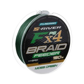 Шнур Flagman S-River PE Braid Hybrid F4 Feeder 150 м 0.16 мм Moss Green (SRBH150-016)