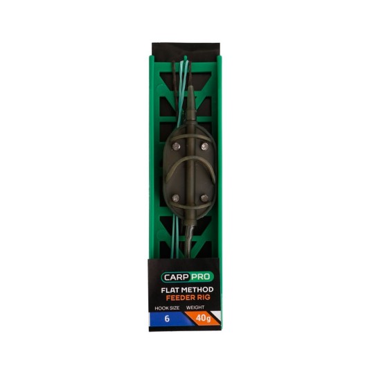 Готове оснащення на лідкорі Carp Pro Flat Method Feeder №6 40 г (CP18103-40)