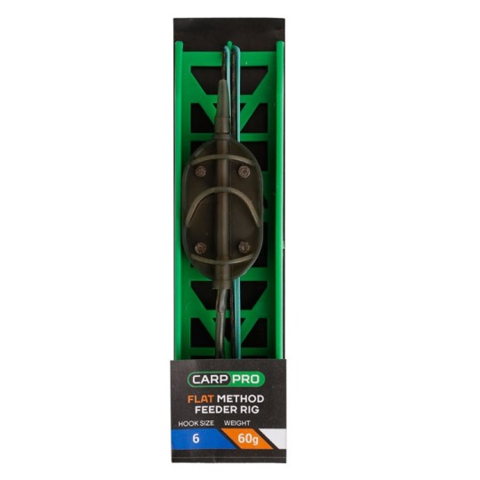 Готове оснащення на лідкорі Carp Pro Flat Method Feeder №6 60 г (CP18103-60)