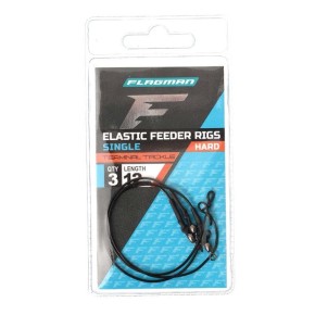 Фiдерне вiдведення для повiдця одинарне Flagman Elastic Single Feeder Rigs Hard 12 см 3 штуки (ESFRH12)