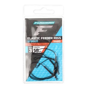 Фiдерне вiдведення для повiдця одинарне Flagman Elastic Single Feeder Rigs Hard 15 см 3 штуки (ESFRH15)