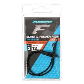Фiдерне вiдведення для повiдця еластична скрутка Flagman Elastic Twisted Feeder Rigs Hard 12 см 2 штуки (ETFRH12)