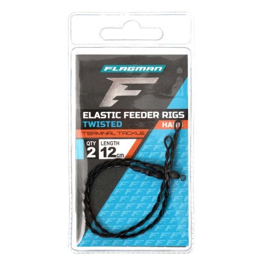 Фiдерне вiдведення для повiдця еластична скрутка Flagman Elastic Twisted Feeder Rigs Hard 12 см 2 штуки (ETFRH12)