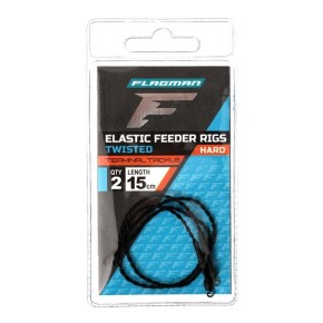 Фiдерне вiдведення для повiдця скрутка Flagman Elastic Twisted Feeder Rigs Hard 15 см 2 штуки (ETFRH15)
