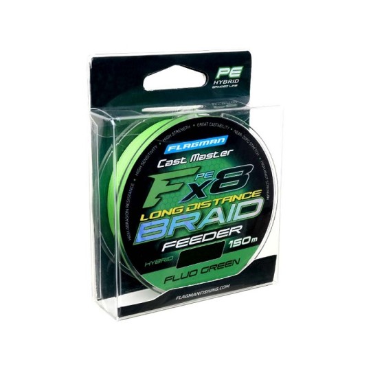 Шнур Flagman CAST MASTER Long Distance Feeder X8 Fluo Green 150 м 0.16 мм (CMLDF_016)