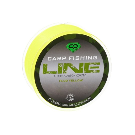 Волосінь Carp Pro Carp Fishing Line Fluo Yellow 300 м 0.261 мм з флуорокарбоновим покриттям (CP5103-025)