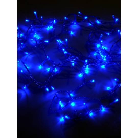 Гірлянда "Нитка", 100 LED, 5 м, синій колір, 8 режимів, внутрішня, ILD100C-BB