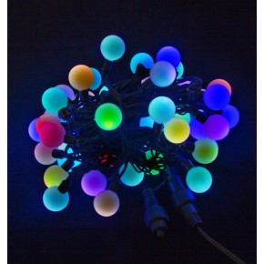 Гирлянда "Шарики", 50 LED, 7,5 м, разноцветная, внутренняя, до 6 модулей, ILDBL050-RGB-E