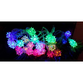Гирлянда "Цветы", 30 LED, 1,8 м, разноцветная, внутренняя, LD030M-FL