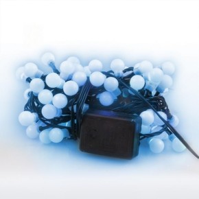 Гірлянда "Жемчужні кульки", 80 LED, 4 м, синій колір, 8 режимів, внутрішня, LDBL080B-10-C