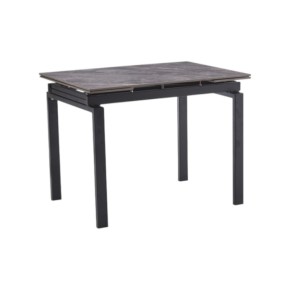 Стол обеденный Микс Мебель Орион XS-1306 100/150х70х76 см чёрный/Армани грей