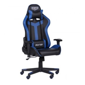 Кресло VR Racer Dexter Slag черный/синий (546479)
