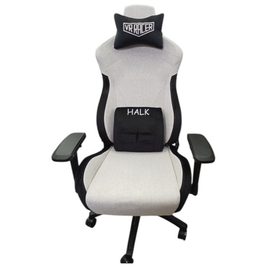 Крісло геймера AMF VR Racer Textile Halk сірий/чорний (555291)