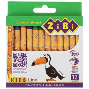 Олівці воскові ZiBi Kids Line 12 кольорів ZB.2481