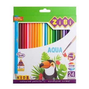 Олівці кольорові акварельні ZiBi Kids Line 24 штуки ZB.2476