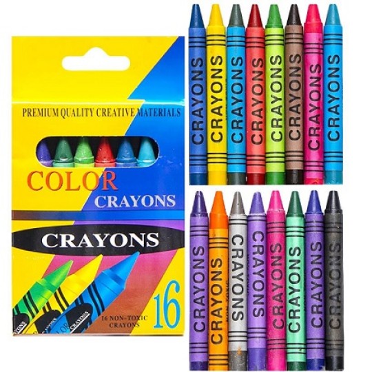 Воскові олівці CRAYONS 16 кольорів 2016A