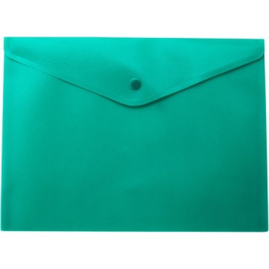 Папка конверт А4 на кнопке, полупрозрачная, зеленый (BM.3925-04)