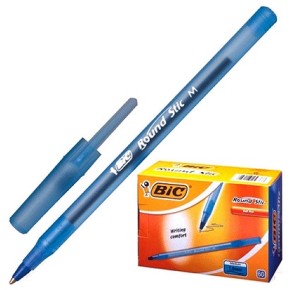 Ручка "Round Stic" синяя 0.32 мм 60 шт/уп (bc921403)