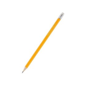 Олівець JOBMAX графітовий HB, жовтий, з гумкою (BM.8515)