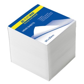 Блок белой бумаги для заметок Buromax 90х90х50 мм не склеенный BM.2215
