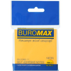 Блок для заметок Buromax NEON оранжевый BM.2382-11