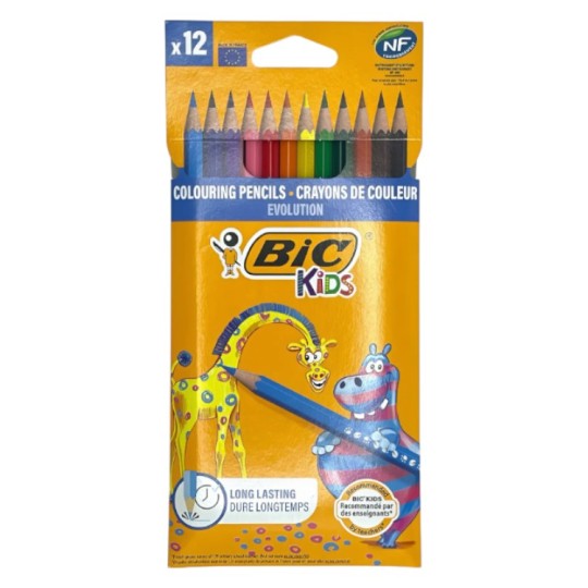 Карандаши цветные Bic Kids Evolution 12 штук (bc82902912)