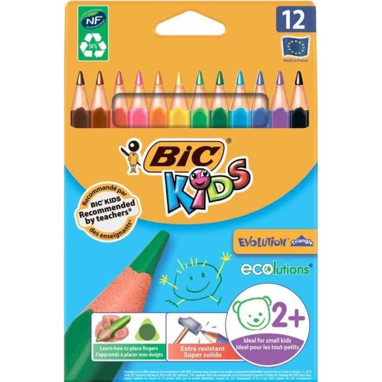 Олівці кольорові Bic Kids Evolution 12 штук (bc82902912)