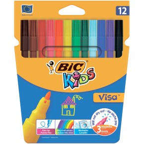 Фломастери Bic Visa 12 кольорів (bc888695)