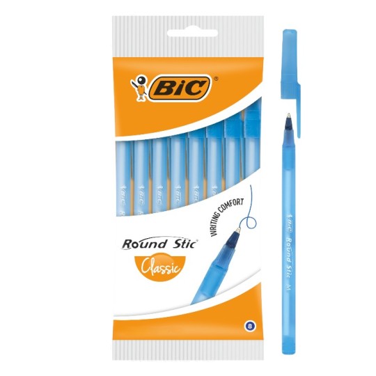Набор шариковых ручек BIC Раунд Стик 8 штук (bc928497)