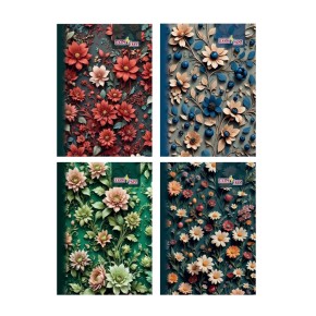 Блокнот Скат Flowers А6 48 аркушів клітинка (ТП-51-1)