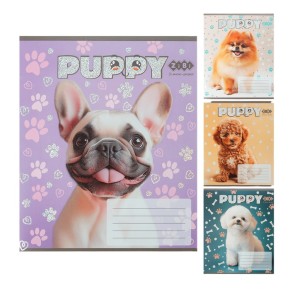 Зошит шкільний Zibi Kids Line Dogs 12 аркушів коса (ZB25.1753C)