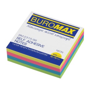 Блок для нотаток Buromax з клейким шаром 75х75 мм 250 аркушів (BM.2315-98)