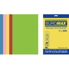 Бумага цветная Buromax Euromax Intensive А4 5 цветов 20 листов (BM.2721320E-99)