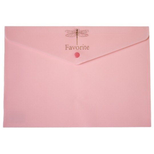 Папка-конверт Buromax Pastel А4 на розовой кнопке (BM.3953-10)