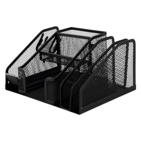 Органайзер настільний металевий Buromax 21x15x10 см чорний (BM.6241-01)
