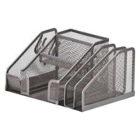 Органайзер настільний металевий Buromax 21x15x10 см срібло (BM.6241-24)