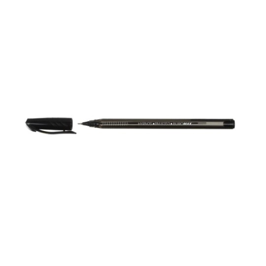 Ручка масляна Buromax прозора чорна (BM.8353-02)