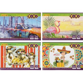 Альбом для рисования Kids Line А4 20 на скобе (ZB.1423)