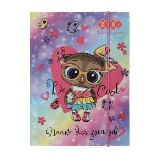 Папка для тетрадей ZiBi Kids Line Owl В5+ на резинках 17.5х24х2.5 см (ZB.14982)