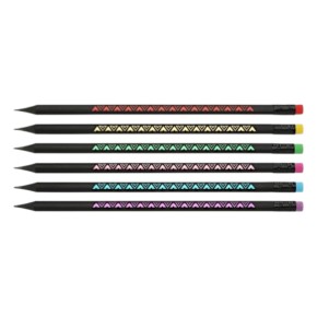 Олівець графітовий ZiBi HB Black Decor тригранний з гумкою (ZB.2321)
