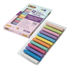 Пластилін ZiBi Kids Line Pastel 12 кольорів 200 г (ZB.6240)