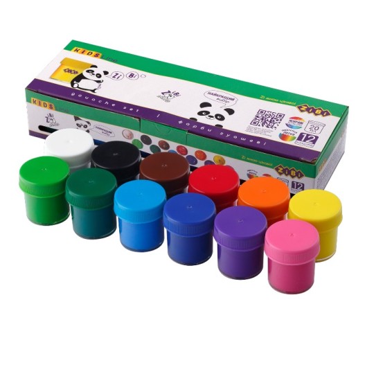 Гуаш Zibi Kids Line 12 кольорів 20 мл (ZB.6604)