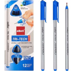 Ручка масляная Ellot Tri-Tech синяя CL1003-12