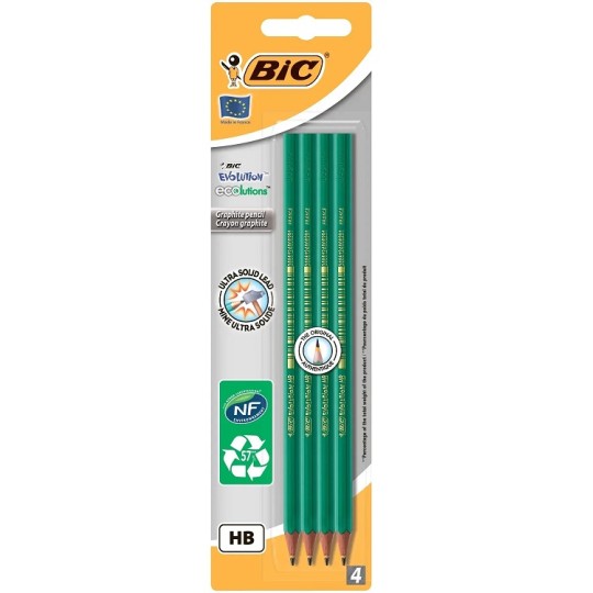Карандаш чернографитовый Bic Evolution 650 4 штуки HB (bc8902764)