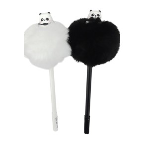 Ручка шариковая ZiBi Fluffy black-white Panda 0.7 мм синяя (ZB.2008)