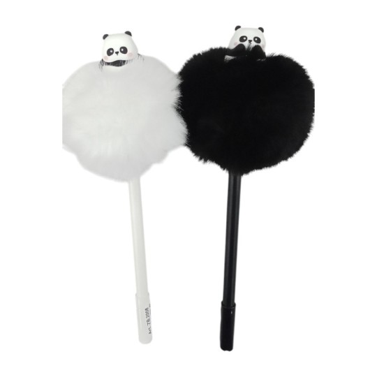 Ручка шариковая ZiBi Fluffy black-white Panda 0.7 мм синяя (ZB.2008)