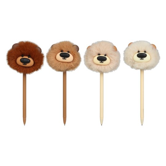 Ручка шариковая ZiBi Fluffy Big Bear 0.7 мм синяя (ZB.2019)
