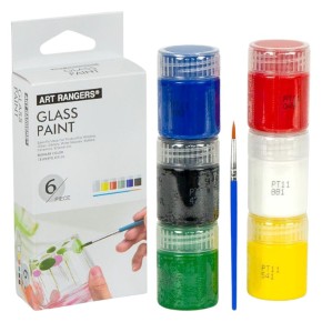 Фарби Art Ranger Glass для скла 15 мл 6 кольорів з пензлем (A06015-2)