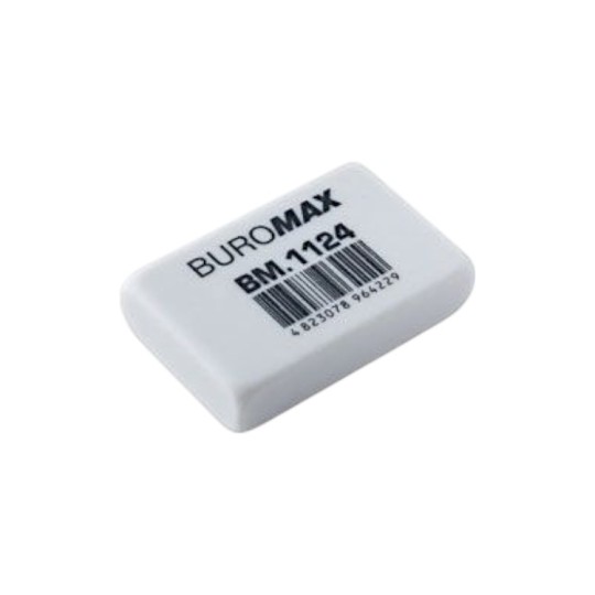 Гумка Buromax 36х23х8 см прямокутна біла L (BM.1124)
