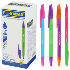 Ручка шариковая Buromax Bloom 0.7 мм синяя (BM.8124-01)